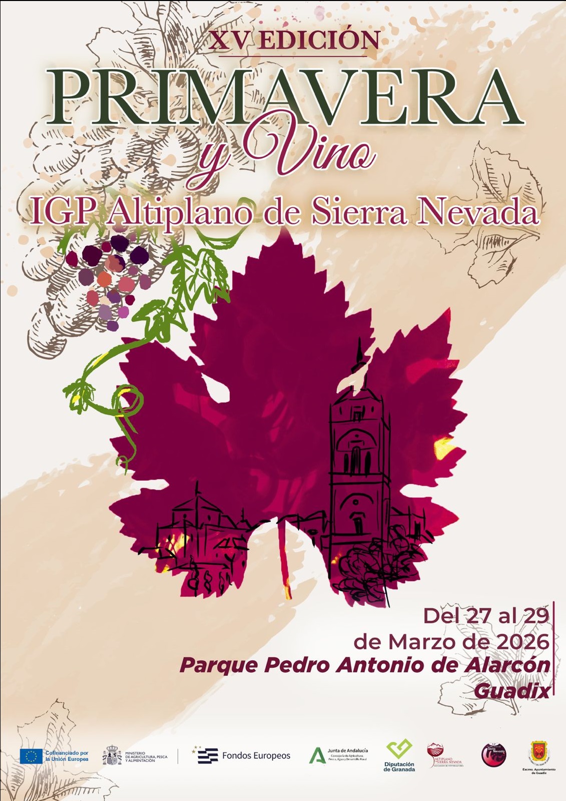 Cartel Primavera y Vino 2026